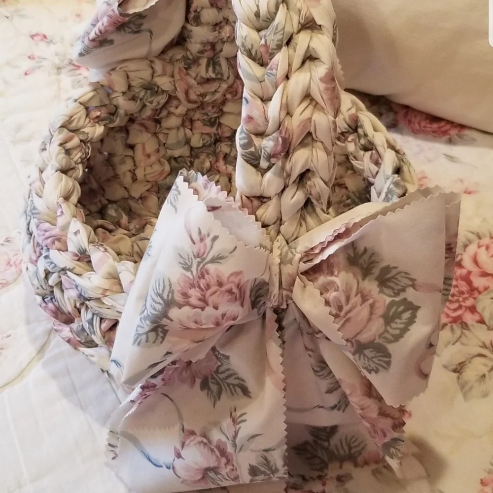 Fabric woven basket